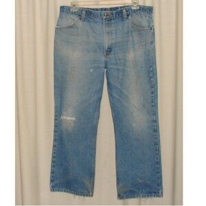 JC Penney Plain Pockets Vtg Mens Denim JEANS, 40x31, Distressed Workwear, A32